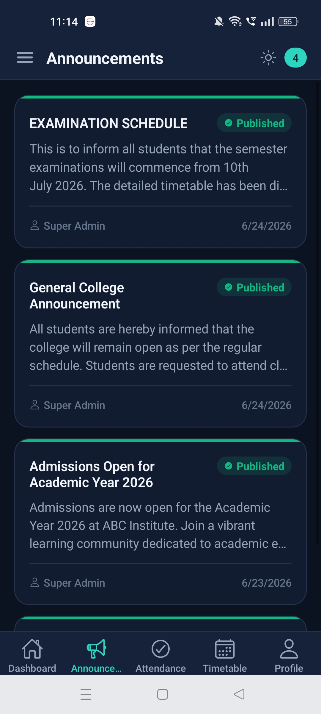 TedQu app — subject analytics